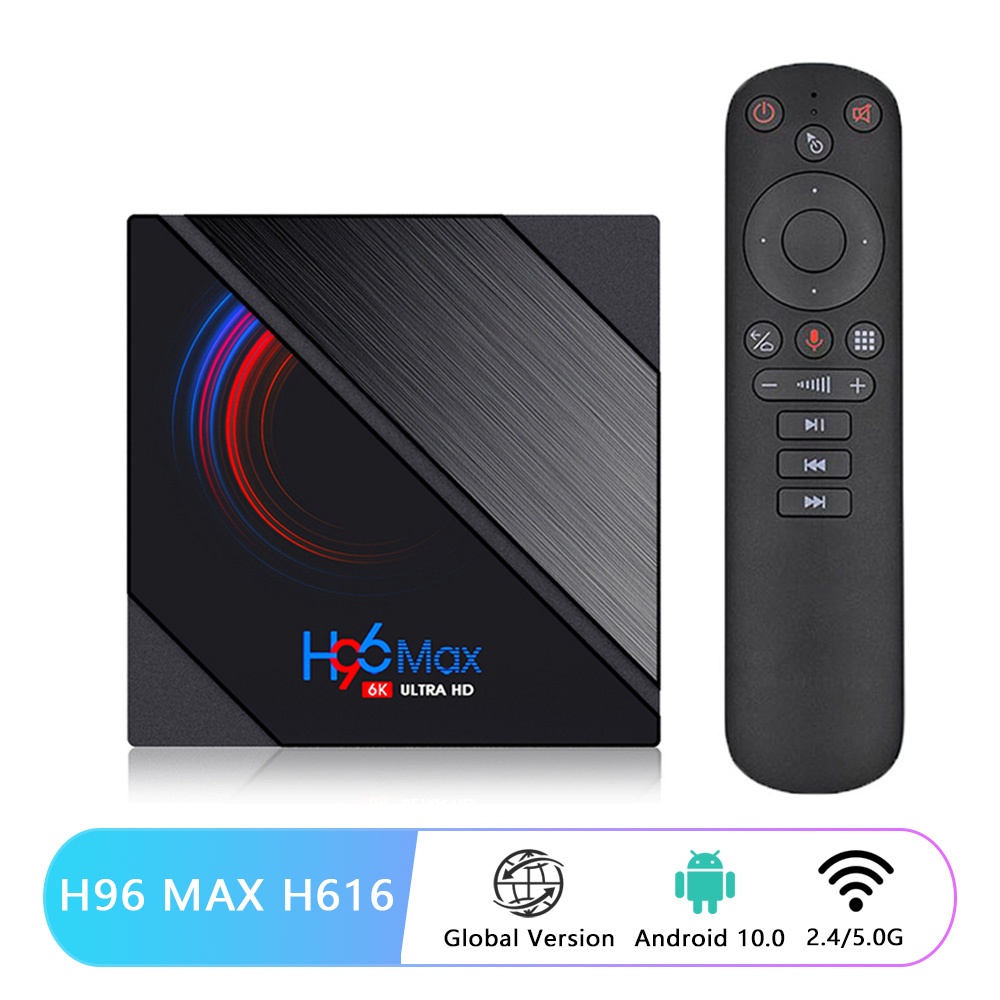 H96 Max H616 Top Box Dual-band Wifi Android 10.0 TV 4+32g 4+32G_European plug - Image 2