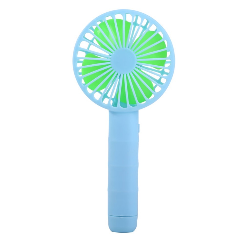 Portable Mini Fan Handheld Battery Powered Desktop Air Cooler Outdoor Travel Hand Blue