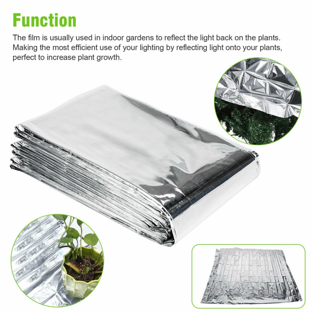 Reflective Film Environmental Portable Light Healthy Security Plants Cover Greenhouse Planting Accessories(210 Cm X 120 Cm) Silver - Image 3