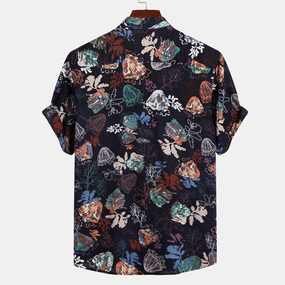 100% Cotton Floral Printing Loose Shirts - 2XL As Picture - Image 2