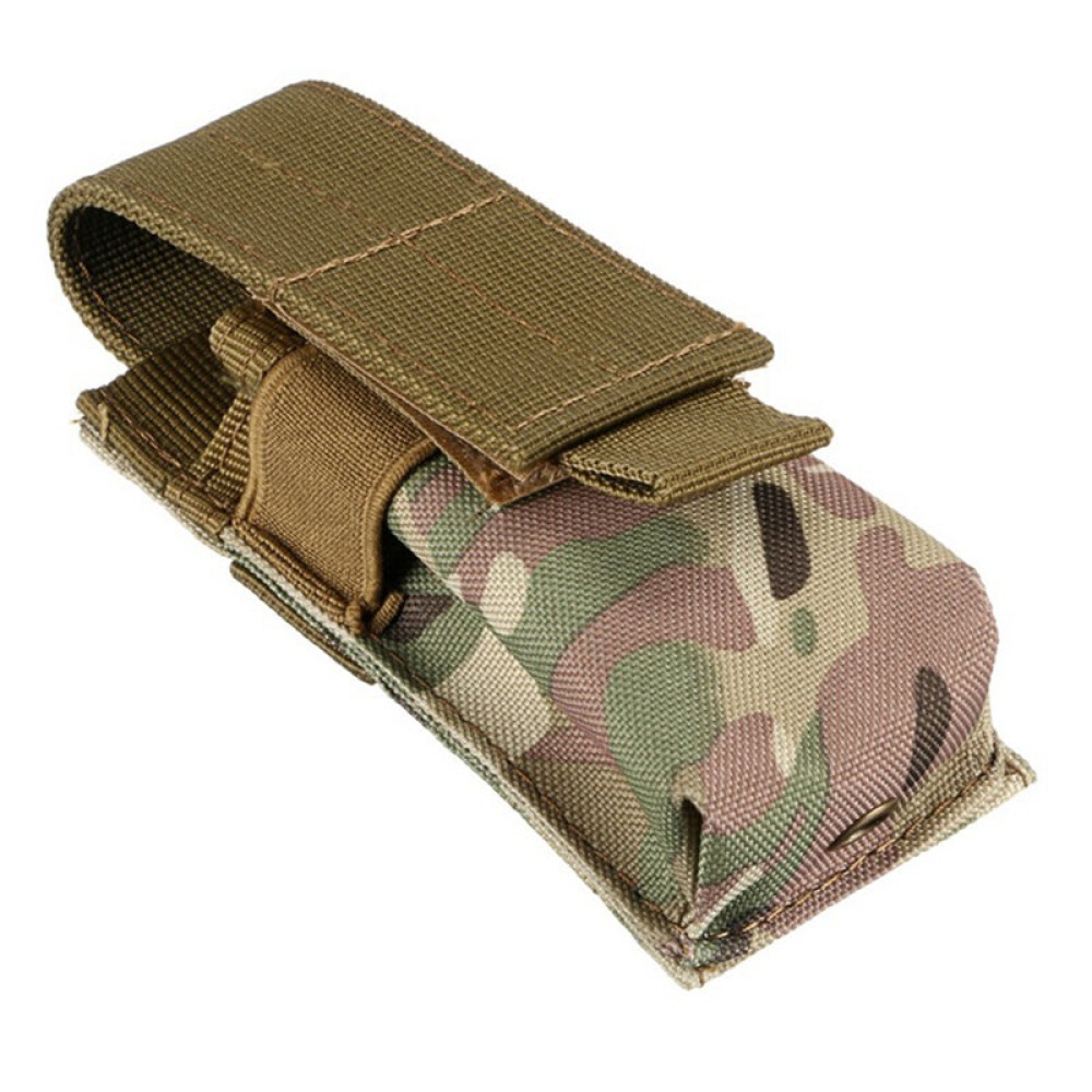 Nylon Single Mag Pouch Insert Flashlight Combo Clip Carrier For Duty Belt Hunting Gun Accessories - ACU - Image 2