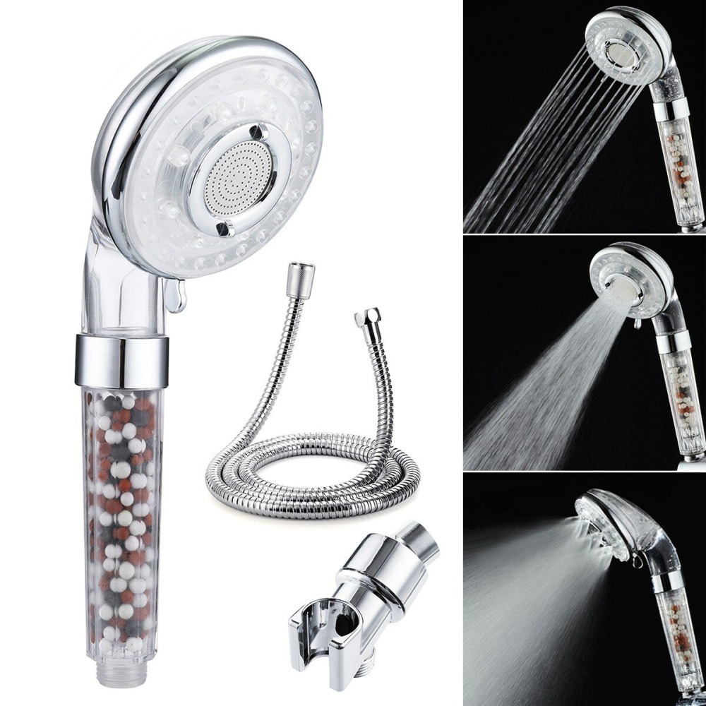 Baban Shower Head Filtration Hand Shower 3 Mode Shower With Limescale Filter And Ion Filter With A Pack Of Mineral Ball Substitutes - Set 1