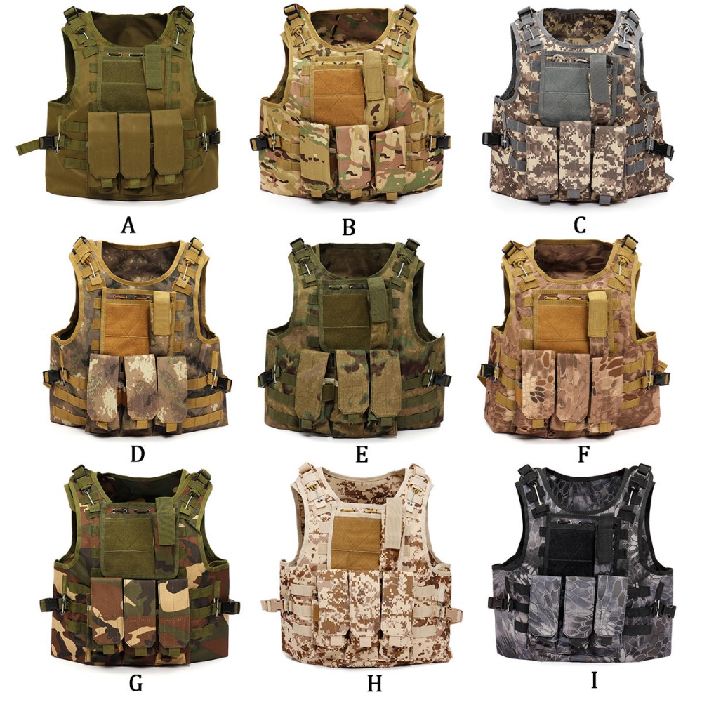 Outdoor Tactical Military Vest Sports Hunting Hiking Climbing Plate Carrier Paintball Combat Vest - I - Image 2