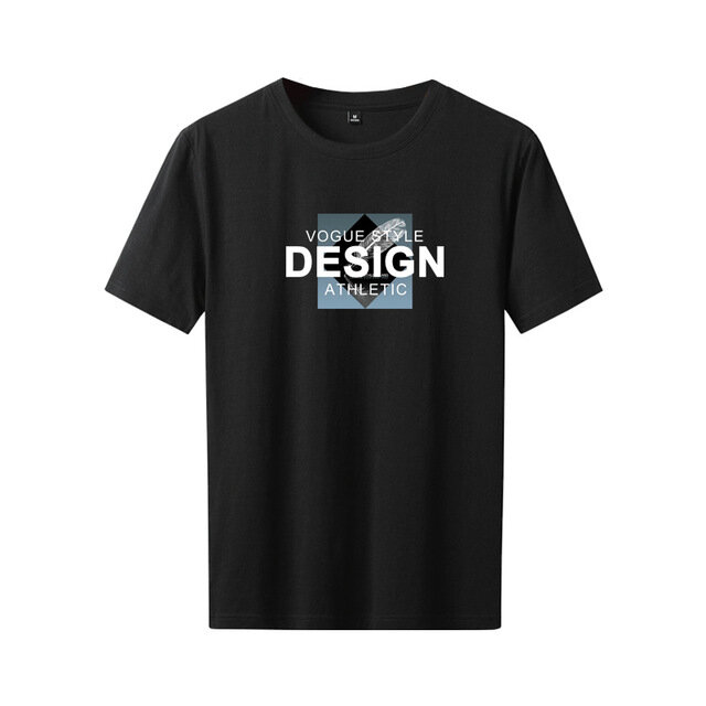 Men Print Short-sleeved T-shirt Youth Casual Wild T-shirts - M White - Image 2