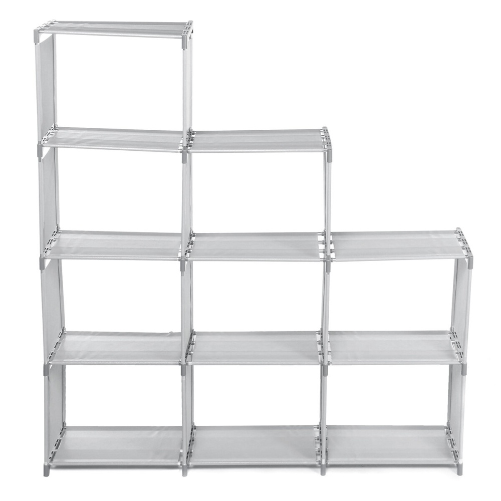 Combination Racks Organize Student Storage Racks Simple and Modern Style for Home Supplies - Grey - Image 2