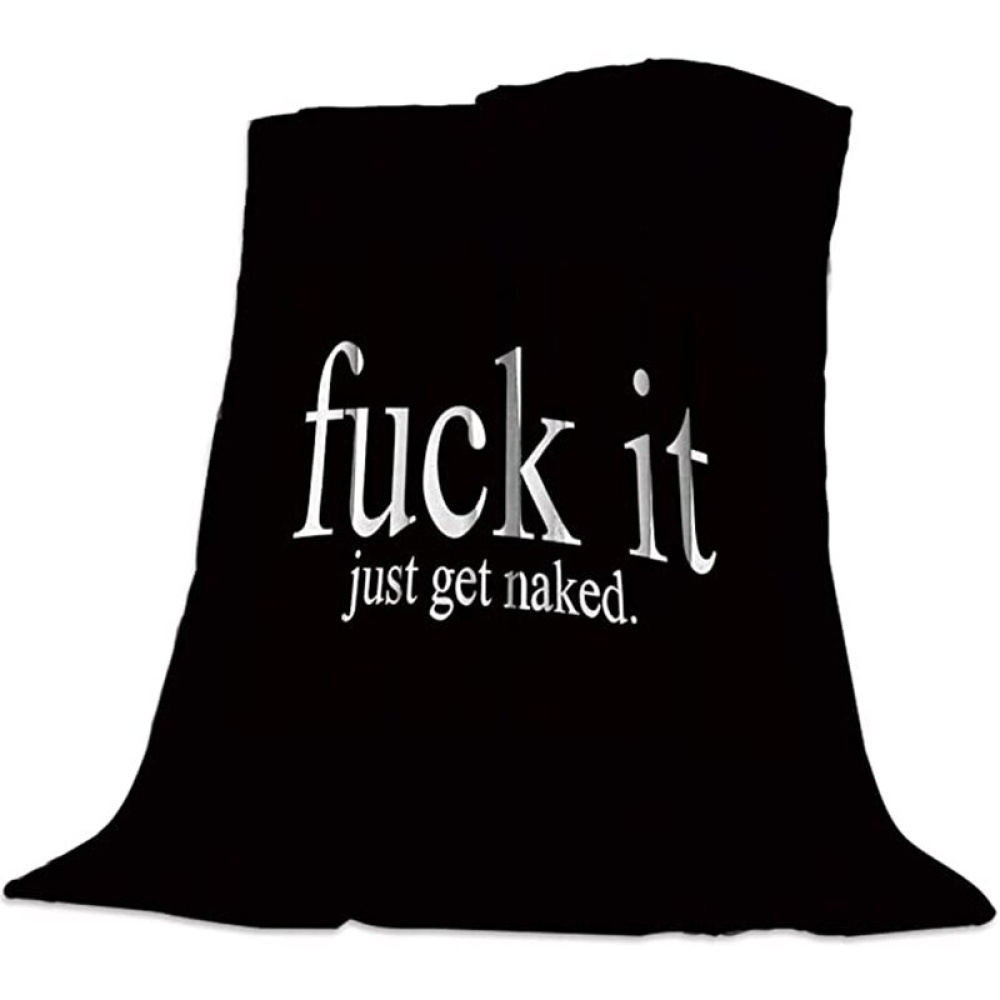 Funny Quotes Printing Plush Fleece Blanket Adult Fashion Quilts Office Warm - 80*150cm