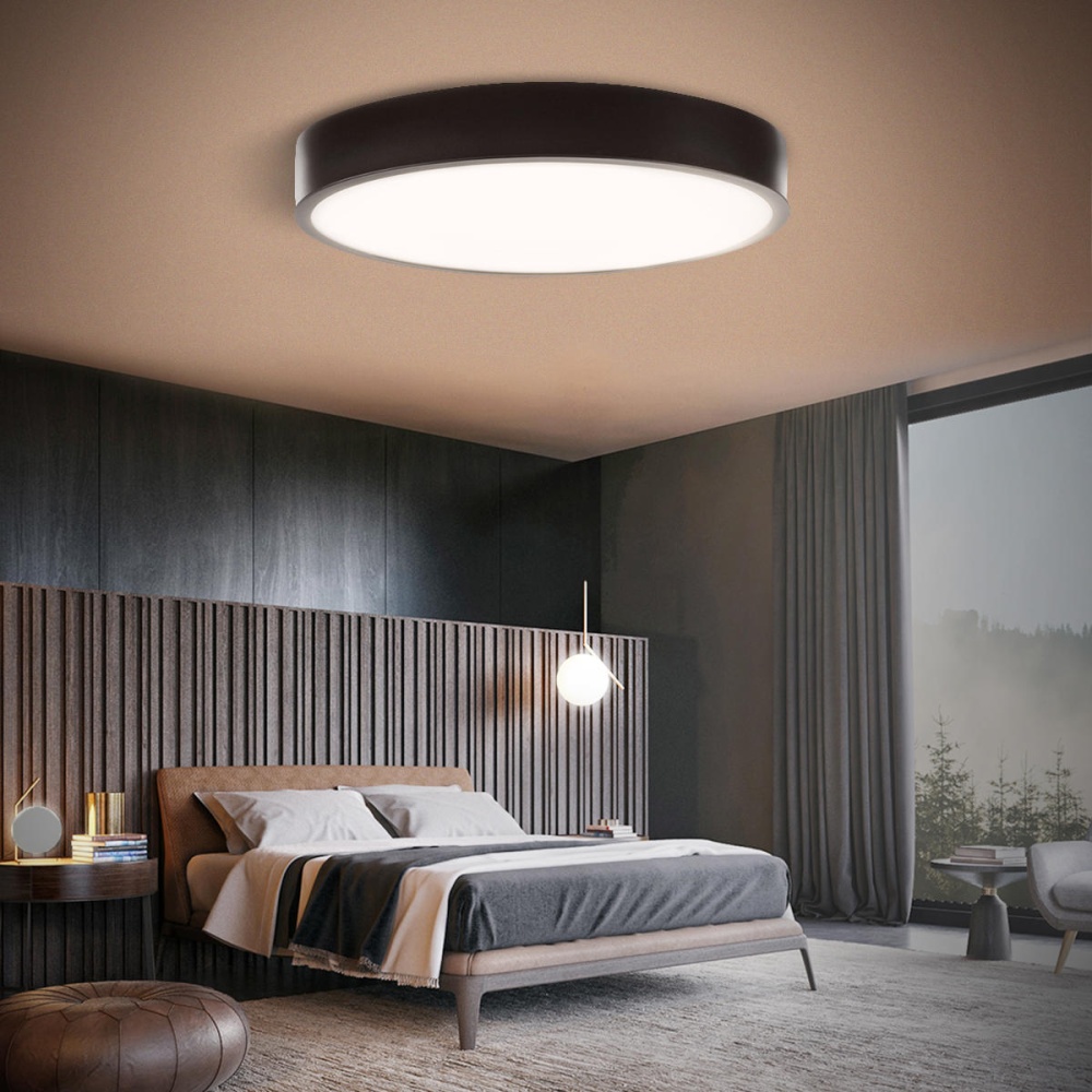 12/15/24W 5cm Ultra Slim Round LED Ceiling Light Down Light Spotlight Lamp - Warm White 12W White - Image 2