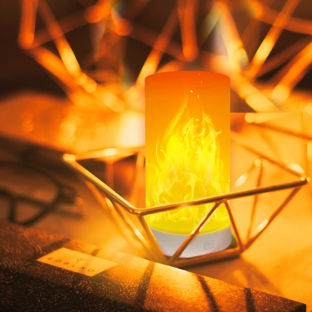 Flame Effect Light Decorative Table Lamp Night Light USB Charging Atmosphere Light for Restaurant Bar Bedroom Living Room - #2