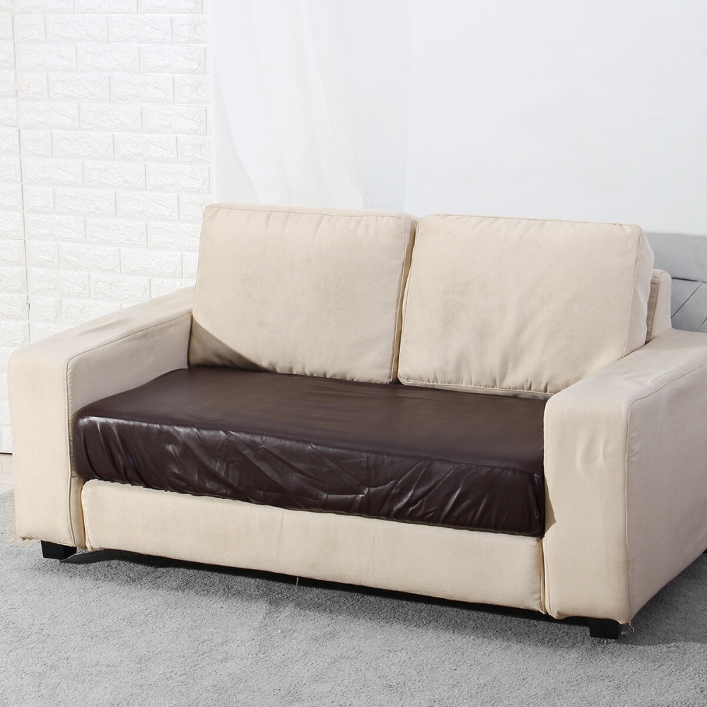 Elastic Sofa Cover PU Polyester Waterproof European Style Sofa Bed Slipcover Sofa Couch Cover Elastic Seater Armchair Sofa Bed Protector - Black - Image 2