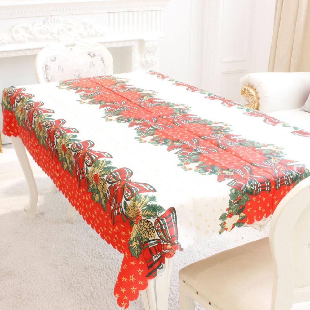 Table Runner Thin Desktop Merry  Table Runner Banquet Holiday Party Home Decoration Polyester Printed Table Flag - #4 - Image 2