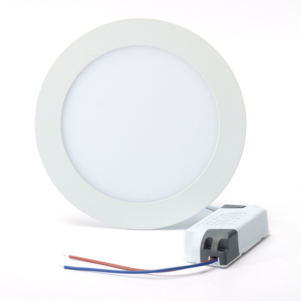 AC 110V 15W Dimmable Ultra-thin Round LED Panel 1500LM Recessed Ceiling Light with LED Driver - Natural Color - Image 2