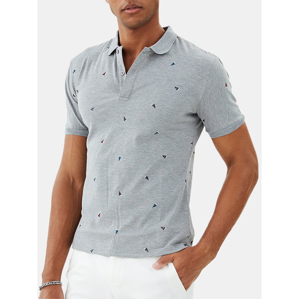 Mens Fashion Printing Breathable Short Sleeve Summer Casual T-Shirts - S Black