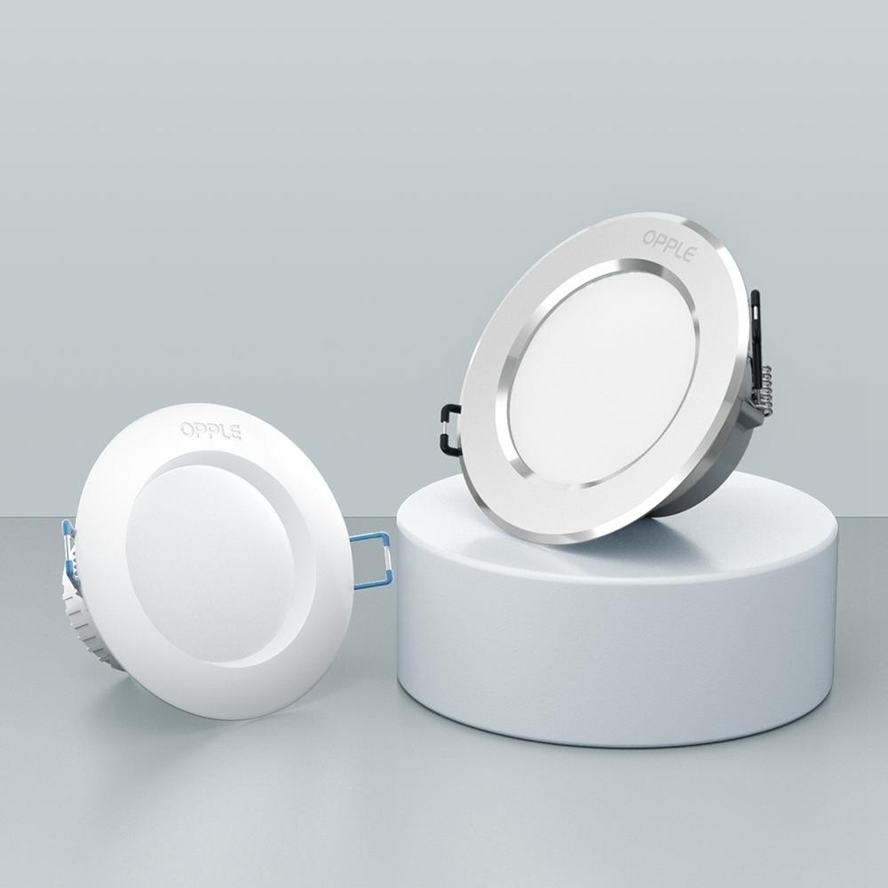 OPPLE 3W 220V LED Downlight White / Warm White Ceiling Light From - White Light Silver - Image 2