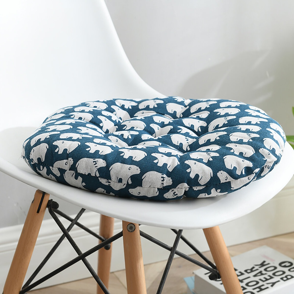 Nordic Print Round Cotton Chair Cushion Soft Pad Dining Home Office Patio Garden - O - Image 2