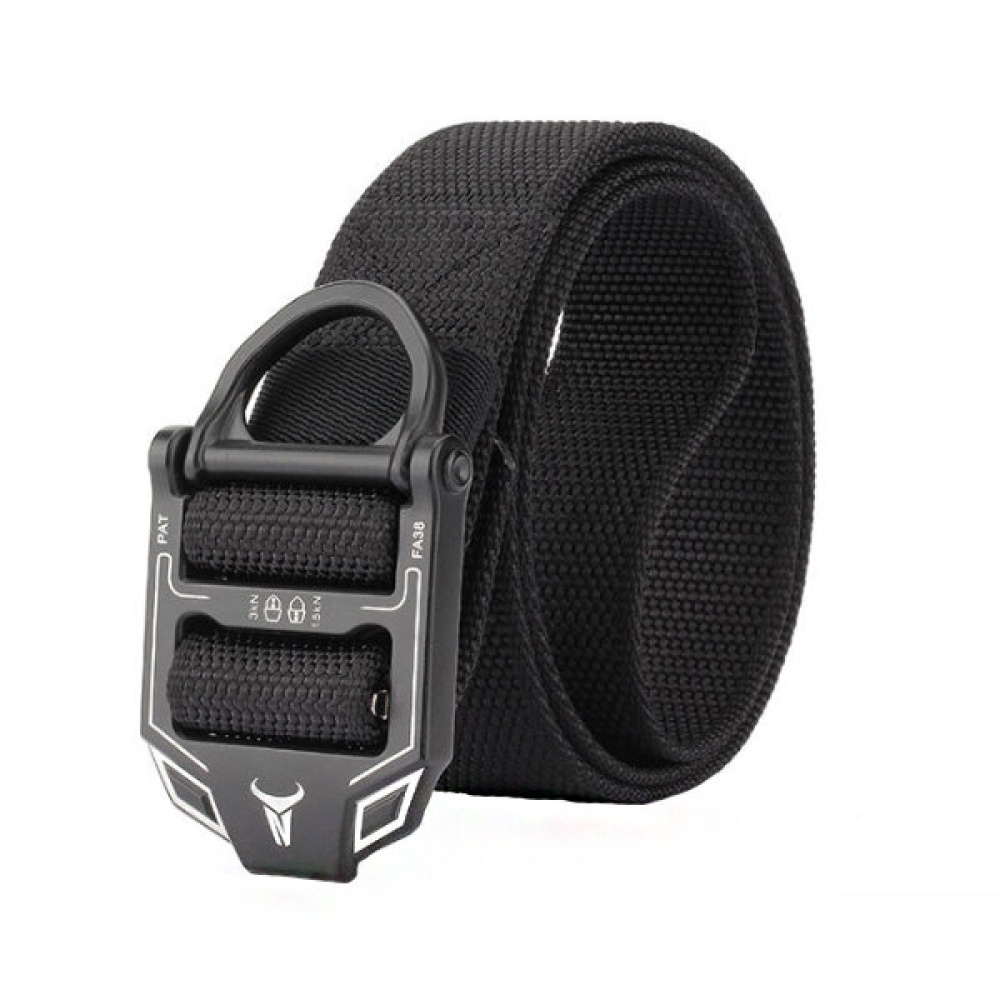 125cm ENNIU FA38-2 3.8cm Tactical Belt Nylon Adjustable Belts Zinc Alloy Buckle - Grey - Image 2