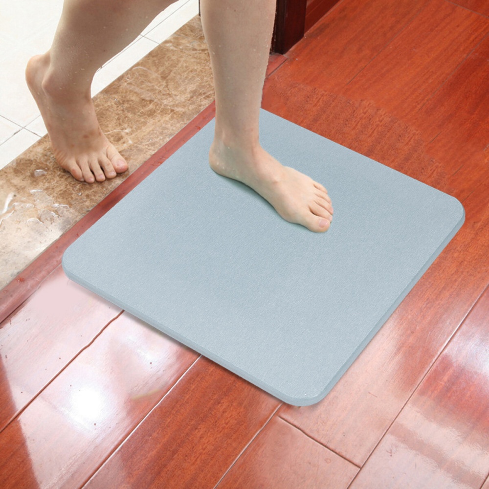 Diatom Mud Absorbent Non-slip Quick-drying Foot Pad Anti-slip Carpet Anti-bacterial Entrance Doormat - White