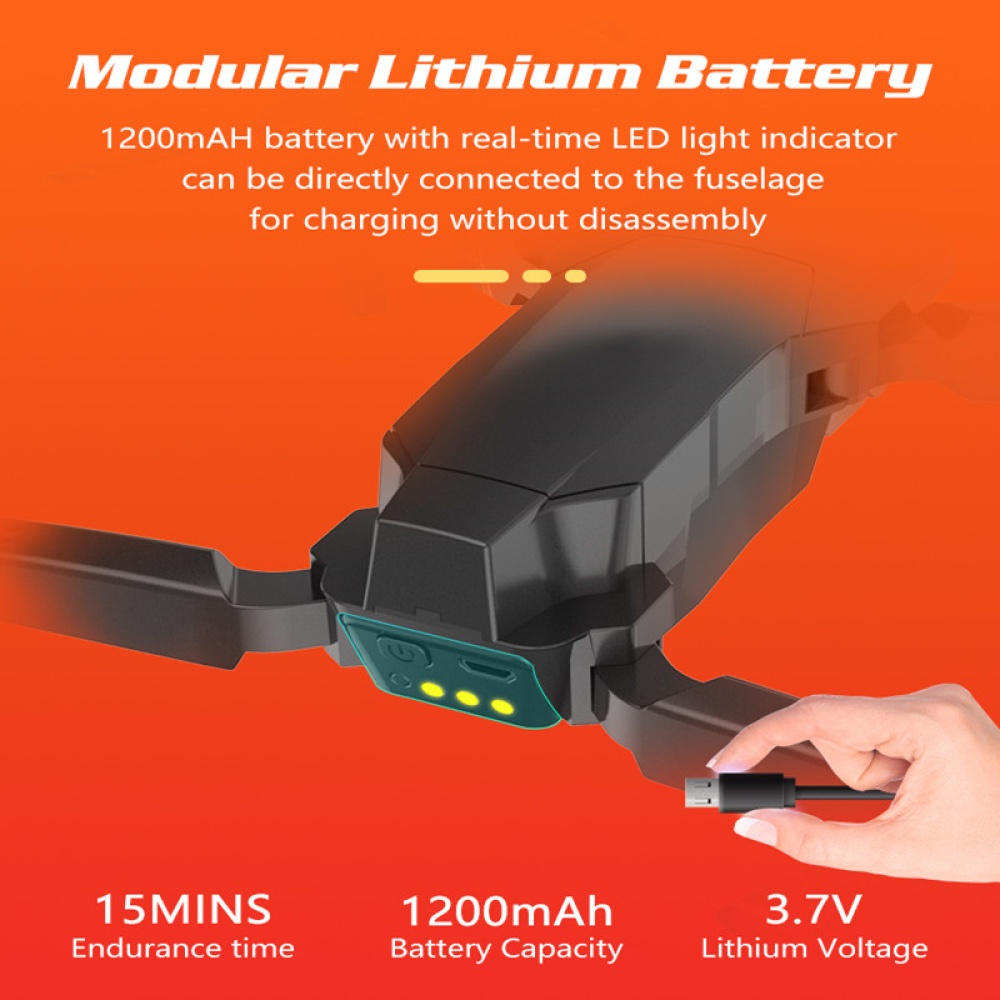 M65 GD89 RC Drone with 4K/1080P HD Camera FPV WIFI Altitude Hold Selife Folding Quadcopter 4K 1 battery - Image 2