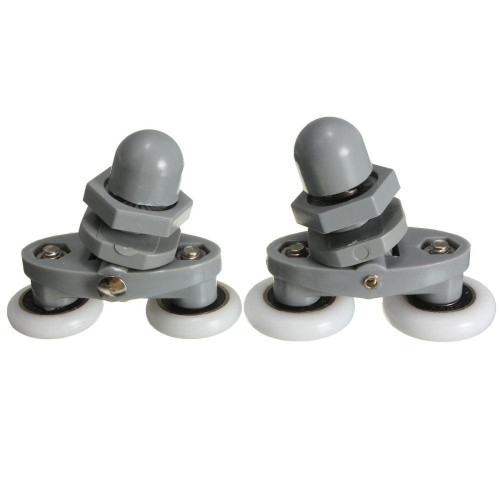 4PCS Twin Bottom Top Shower Door Rollers Pulleys Wheels Runner Slider 20mm Shower Faucet Accessories - 20mm - Image 2