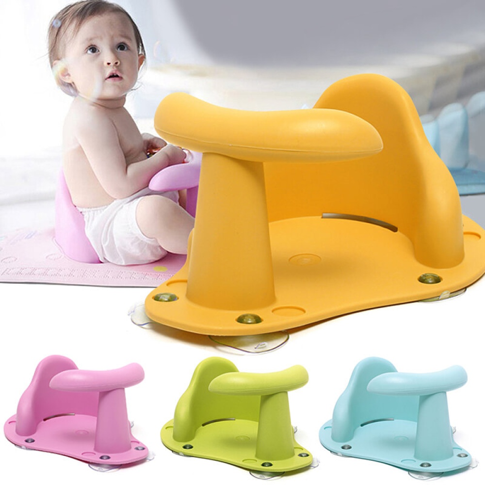 4 Colors Baby Bathtub Ring Seat Infant Children Shower Toddler Kids Anti Slip Security Safety Chair - Yellow - Image 2