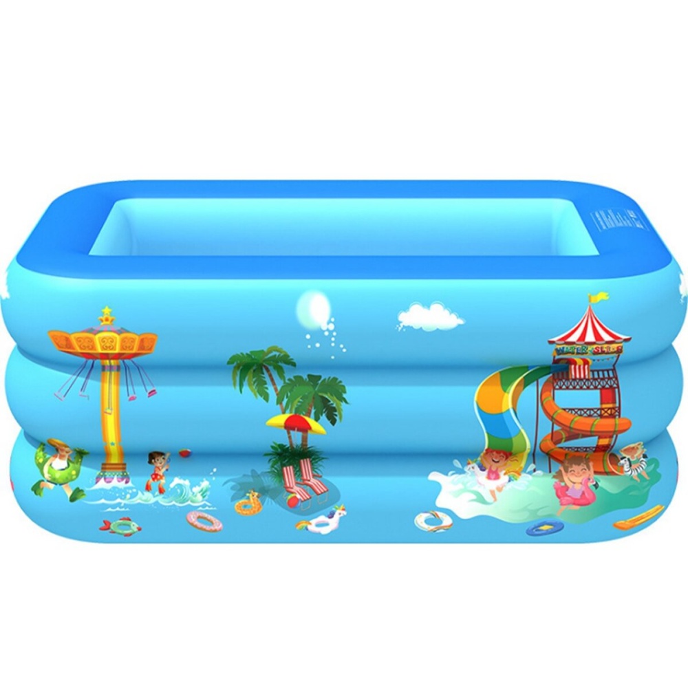 Inflatable Swimming Pool Family Swimming Pool Children Pool Outdoor Water Play Kids Toys - 120cm - Image 2