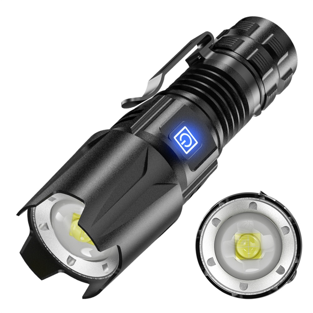 Xhp50 Mini Flashlight Portable Dimming Super Bright Type-c Charging Strong Light Torch