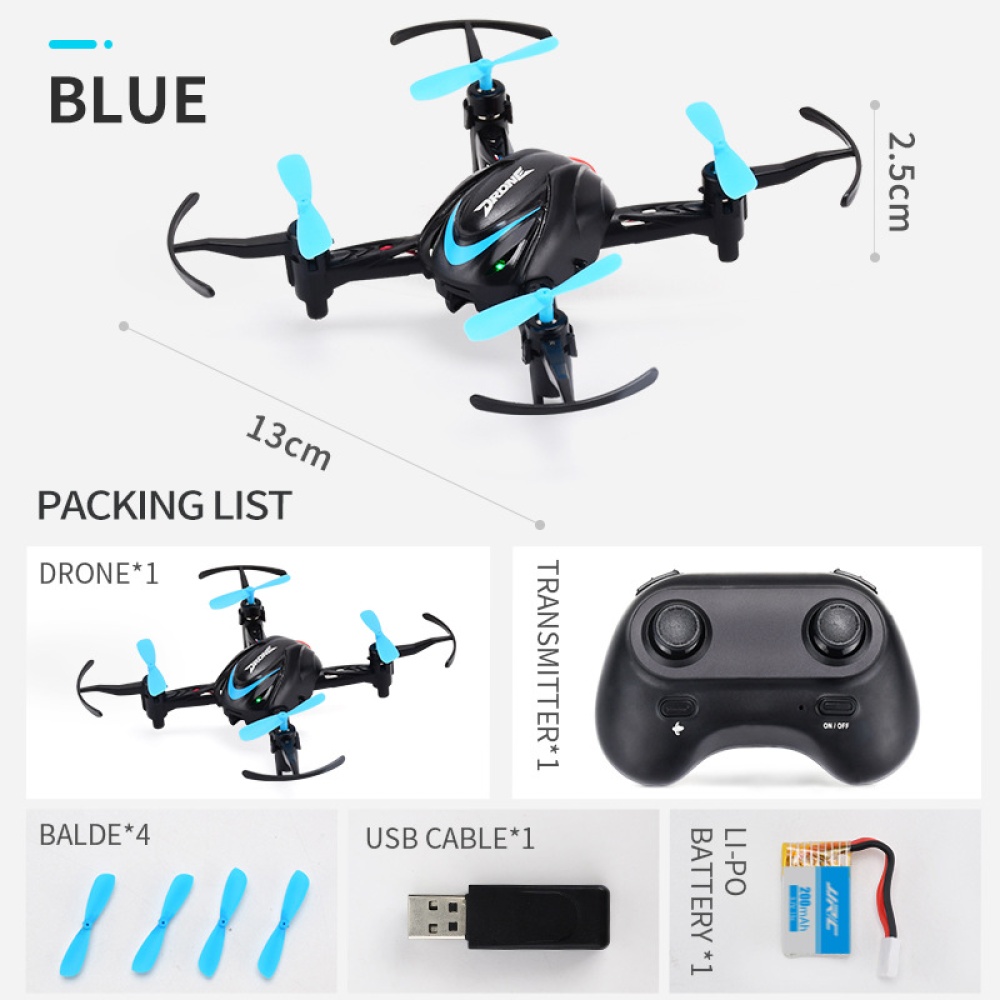 Jjrc H48 Infrared Remote Control Quad Copter One Key Return Home Mini Drone Training Airplane Blue - Image 2