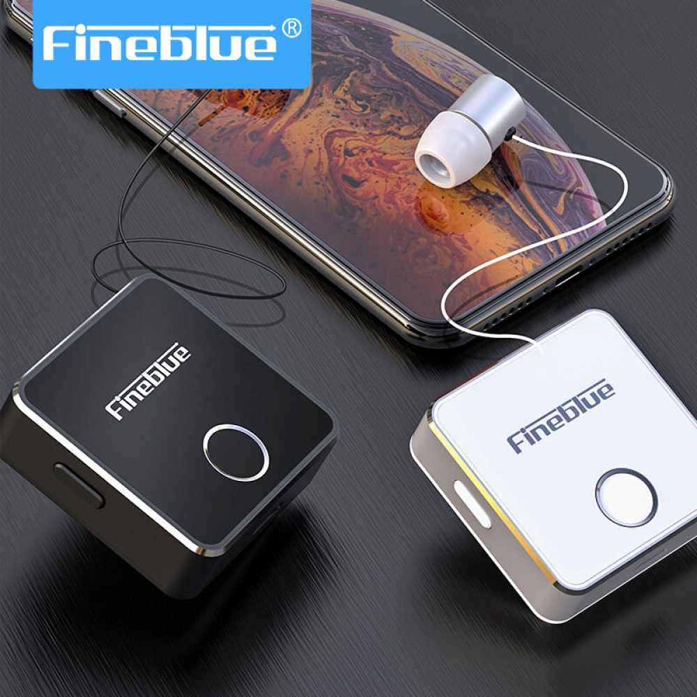 Fineblue F1 Business Clip-On bluetooth Earphone BT5.0 Noise Reduction Call Vibration Flexible Collar-clip Wireless Headphones with Mic - Black - Image 2