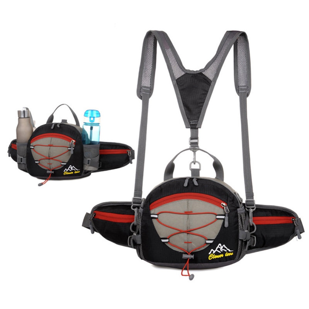 Lingfeng Multifunction Bottle Carrier Portable Kitchen Storage Bag Double Bottle Cell Picnic Waist - Pink