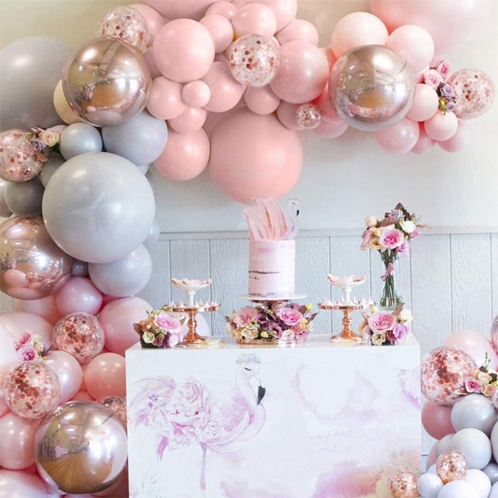 201PCS/Set Pink Balloons Arch Kit Tape Party Birthday Wedding Garland Decor - Image 2