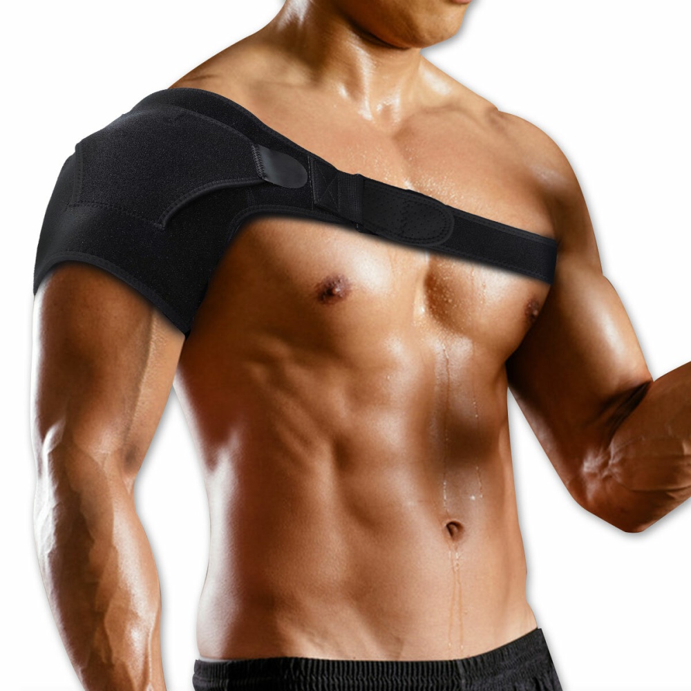 CHARMINER Shoulder Protector Adjustable Sports Single Shoulder Support Belt Elasticity for Pain Relief - Image 2