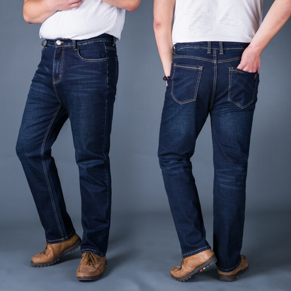 men's clothing high waist fat pants trousers fat child fat s - S Dark Blue