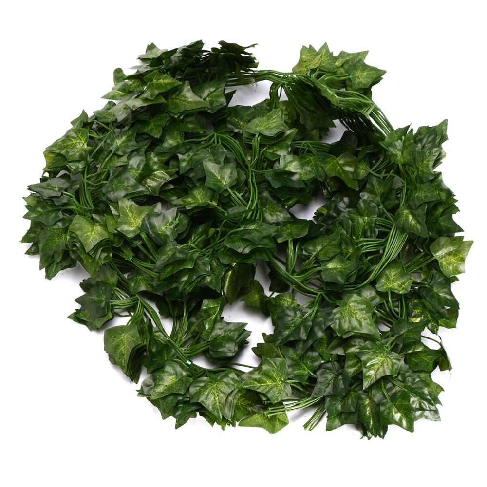 12pcs Artificial Greenery Vine Ivy Leaves Garland Hanging Wedding Party Garden Decorations - Image 2