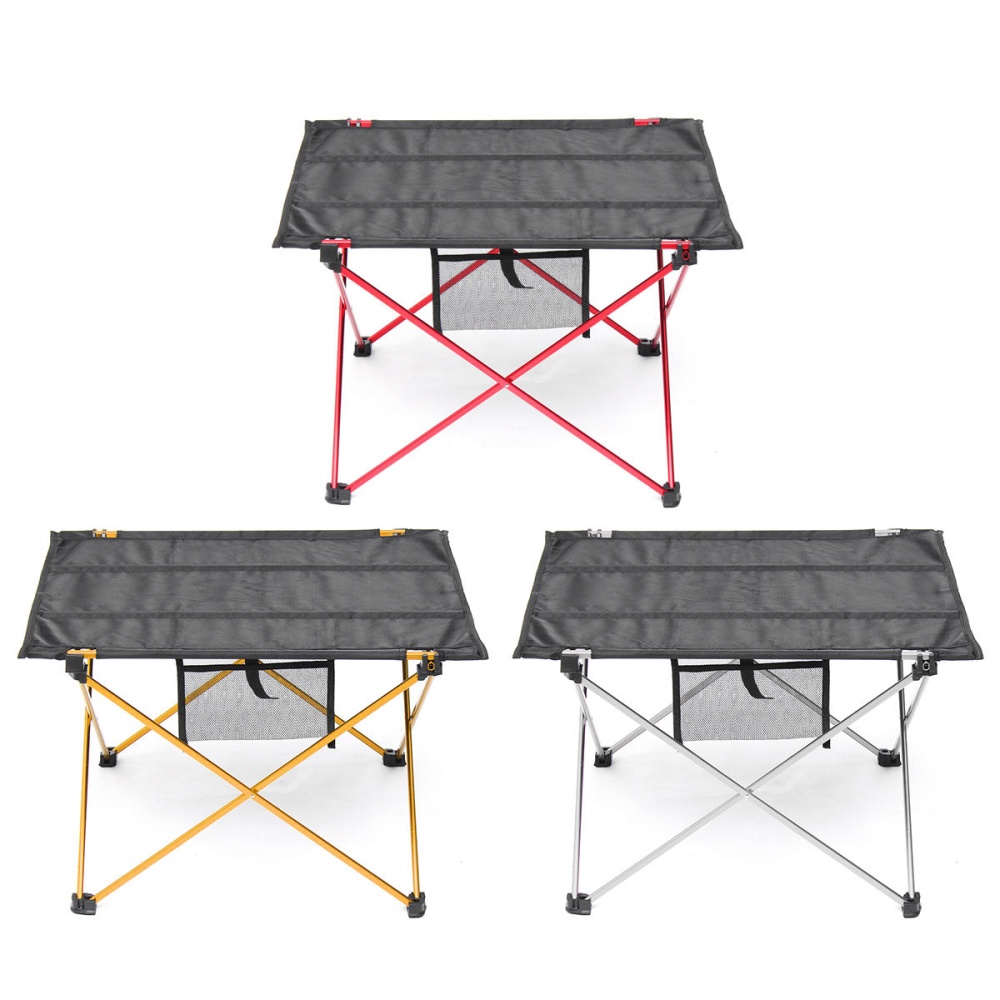 Ultra-light Portable Folding Table Travel Picnic Desk BBQ Outdoor Camping Hiking - Silver - Image 2