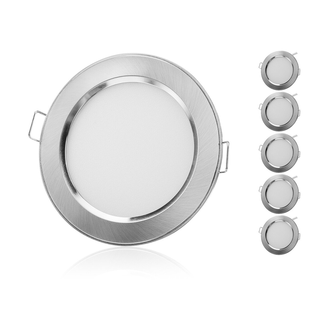 KINGSO 6PCS 6W 3000K LED Recessed Ceiling Lights Flat Round Spotlights for Living Room Bedroom Kitchen