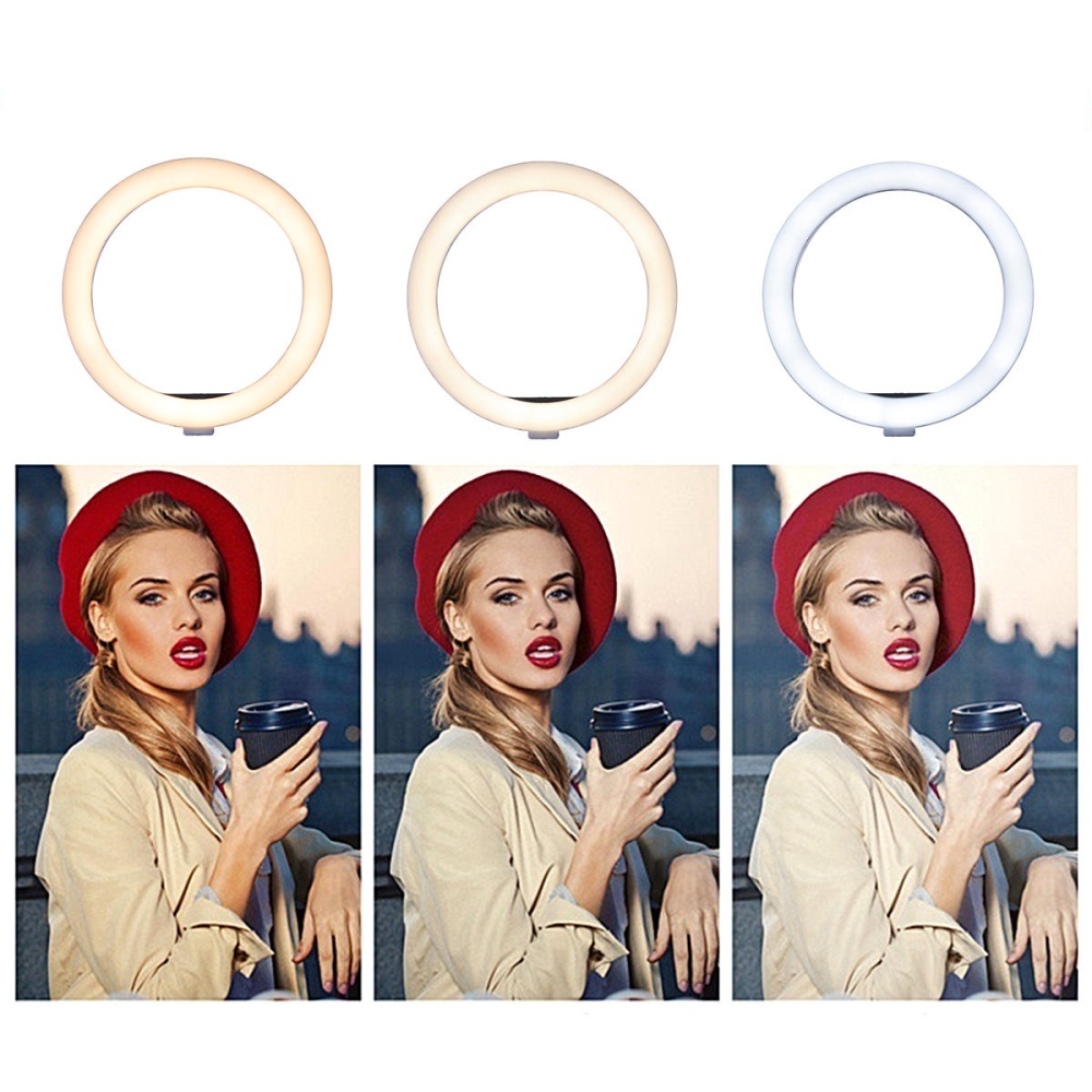 Portable Ring Light LED Makeup Ring Lamp USB Selfie Ring Lamp Phone Holder Tripod Stand Photography Lighting - 2 - Image 2