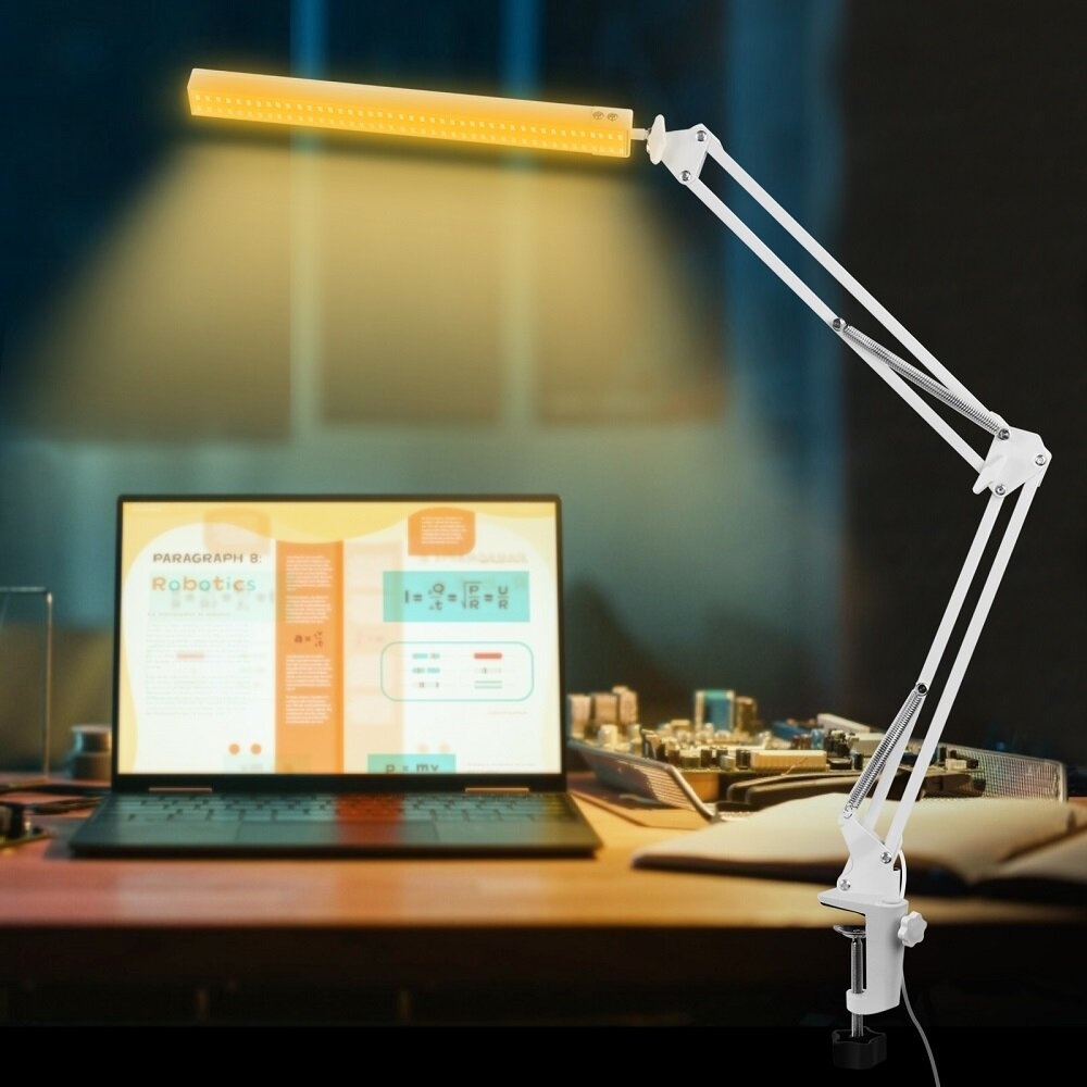 NEWACALOX 10W LED Desk Lamp Reading Table Lamps 3 Color Modes 10 Brightness Level Eye Caring Lights Dimmable Home Office Light - CT330-S - Image 2