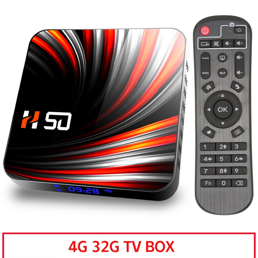 For Android Tv Box 10.0 4k 4gb 32gb 64gb Media Player 3d Video Smart 4+32G_British plug - Image 3