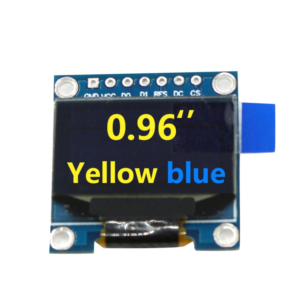 7-pin Gnd 0.96inch Oled Display 128x64 Ssd1306 Chip Spi Ultra-low Power Consumption Module Yellow Blue