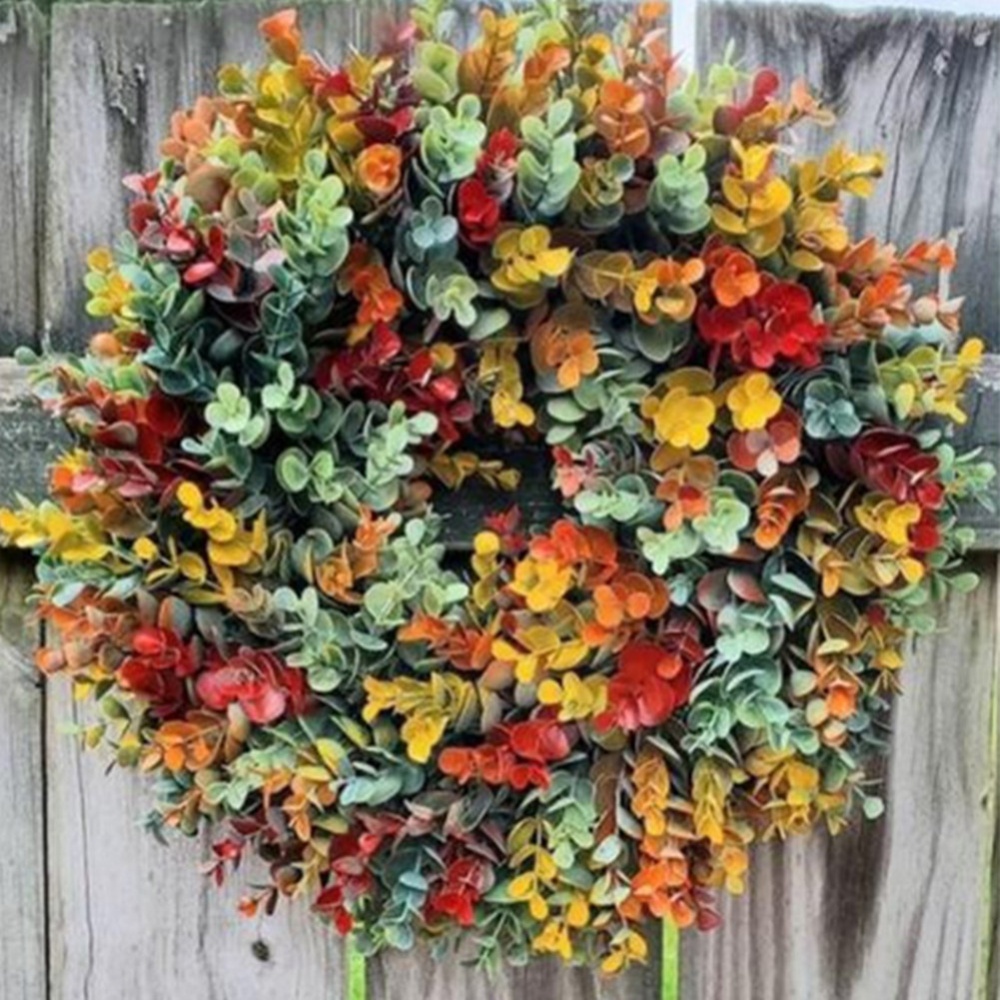 Hand Weaving Wreath Thanksgiving Christmas For Front Door Home Farmhouse Decor 45cm