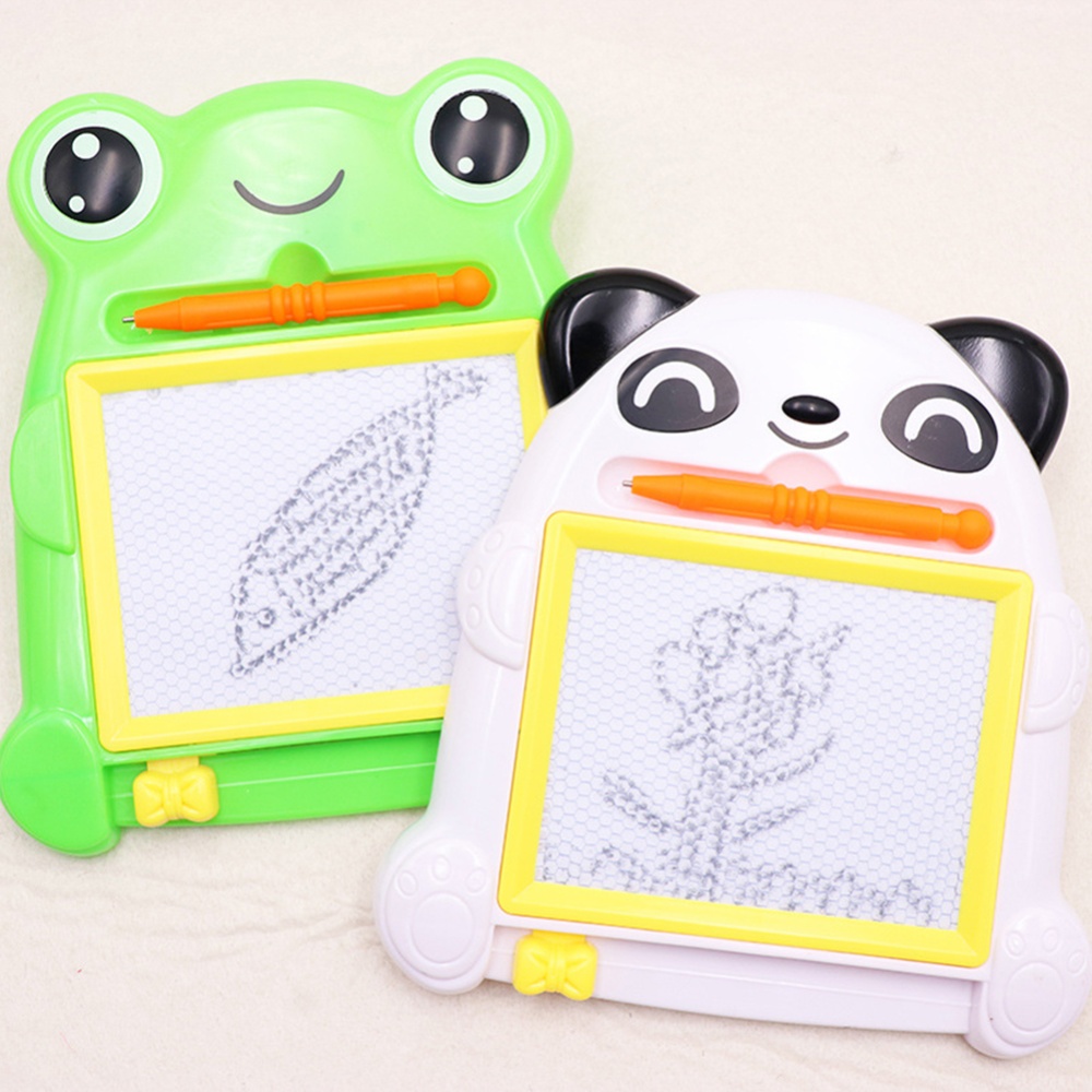 Puzzle Magnetic Drawing Board Paint Brush Doodle Toy Sketch Pad For Kids Panda - Image 2