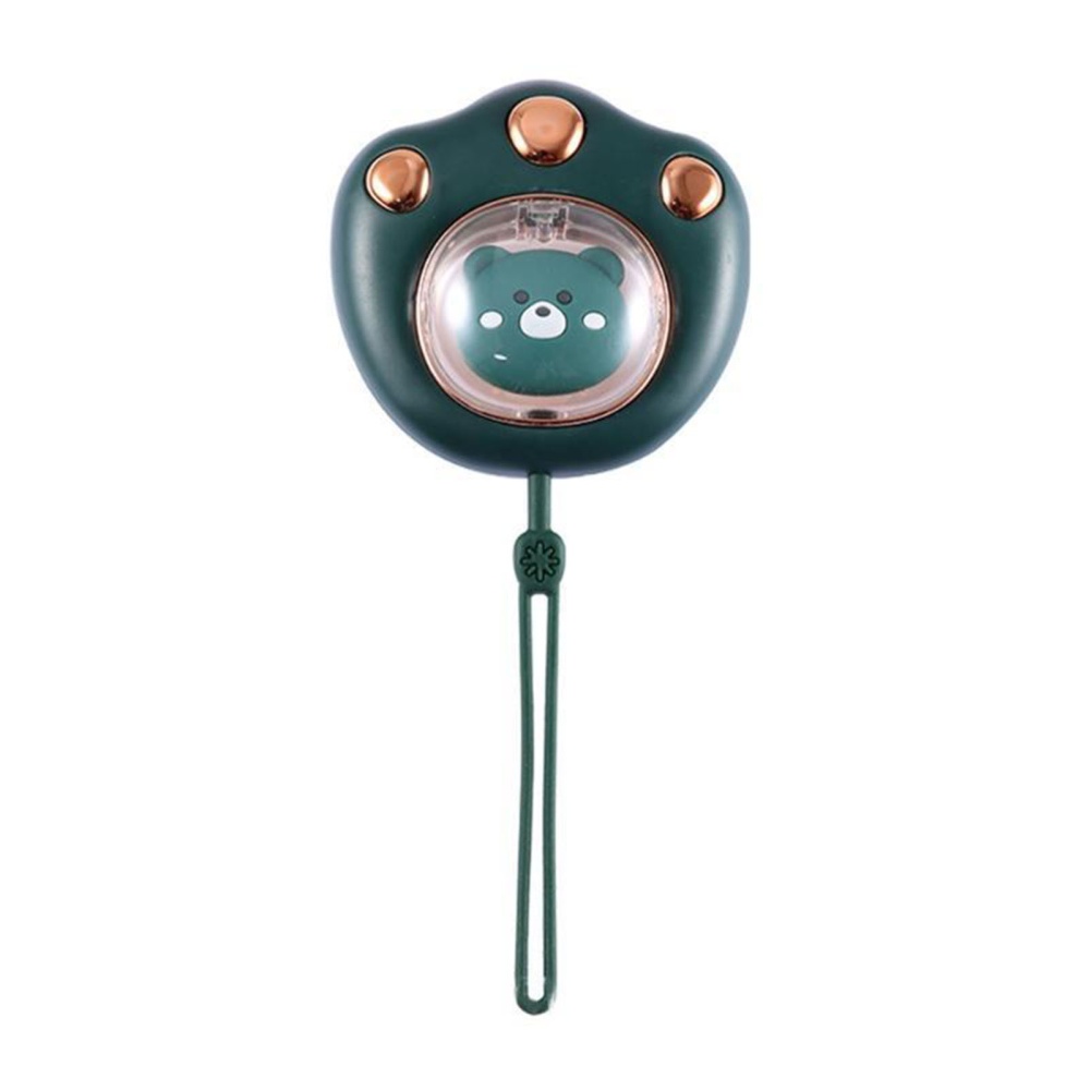 Mini Portable Hand Warmer Cute Cat Claw Shape Usb Rechargeable Quick Heating Winter Stove Green