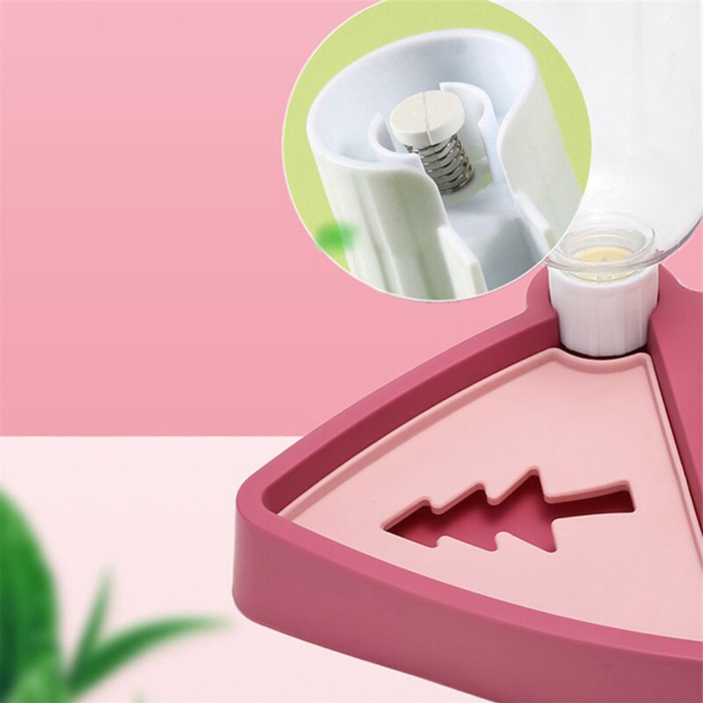 3-in-1 Antler Slow Food Bowl Anti-suffocation Non-wet Mouth Automatic Water Dispenser Pet Pink - Image 2