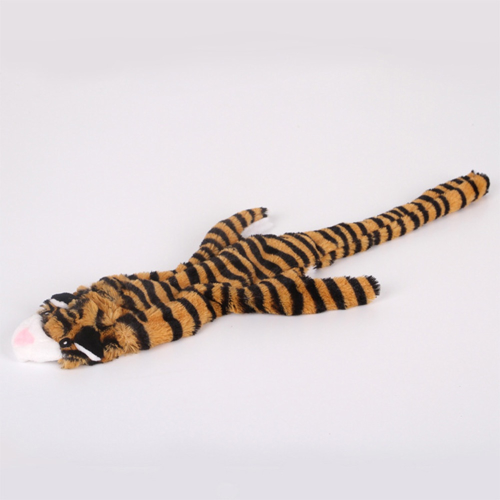 Pet Plush Doll Bite Resistant Tooth Cleaning Sound Puzzle Toy for Dogs tiger