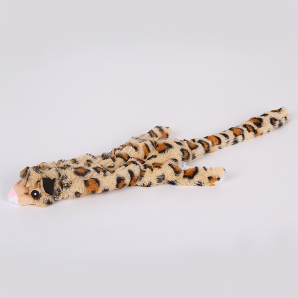 Pet Plush Doll Bite Resistant Tooth Cleaning Sound Puzzle Toy for Dogs leopard