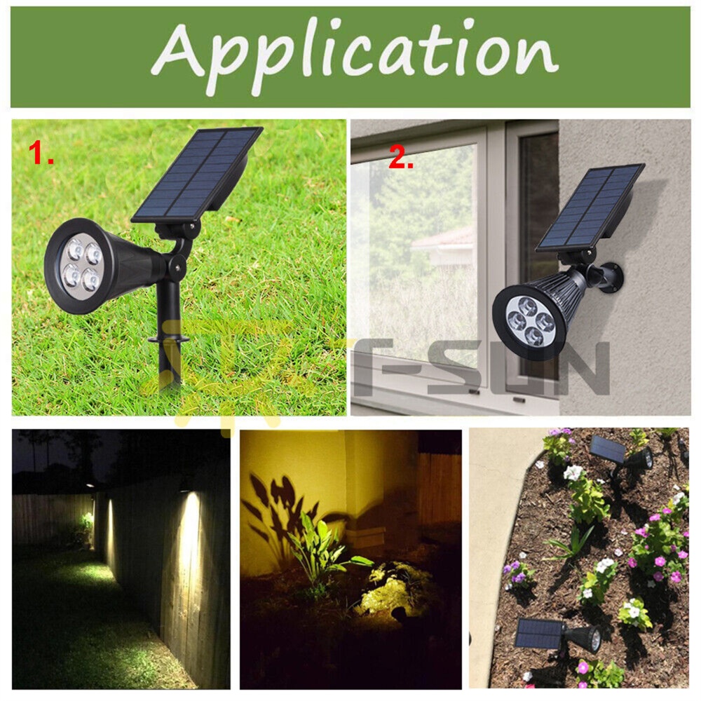 7led Solar Spot Lights Built In 2200mah Lithium Battery Outdoor Colorful Rgb Garden Lawn Landscape Lamp - Image 2