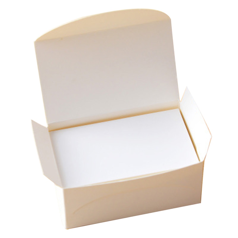 100pcs Double-sided Blank Kraft Paper Business Cards Word Card Message DIY Gift white - Image 3