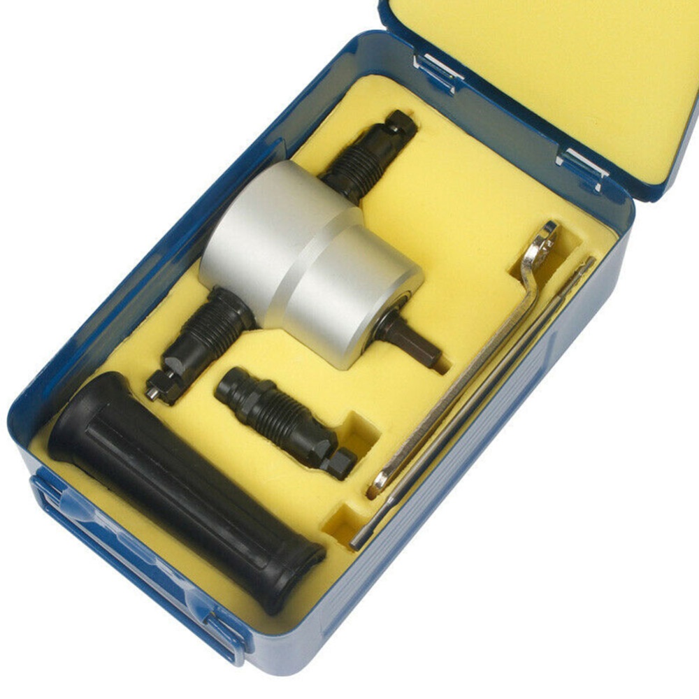 Professional Double Head Metal Sheet Cutter Drill Attachment Free Cutting Tool Nibbler Cut Power Blue tin box