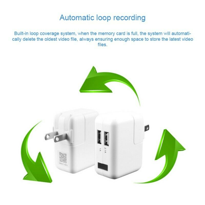 Mini HD 1080P Camera Adapter Wall Wireless Camcorder USB Charger - Image 2