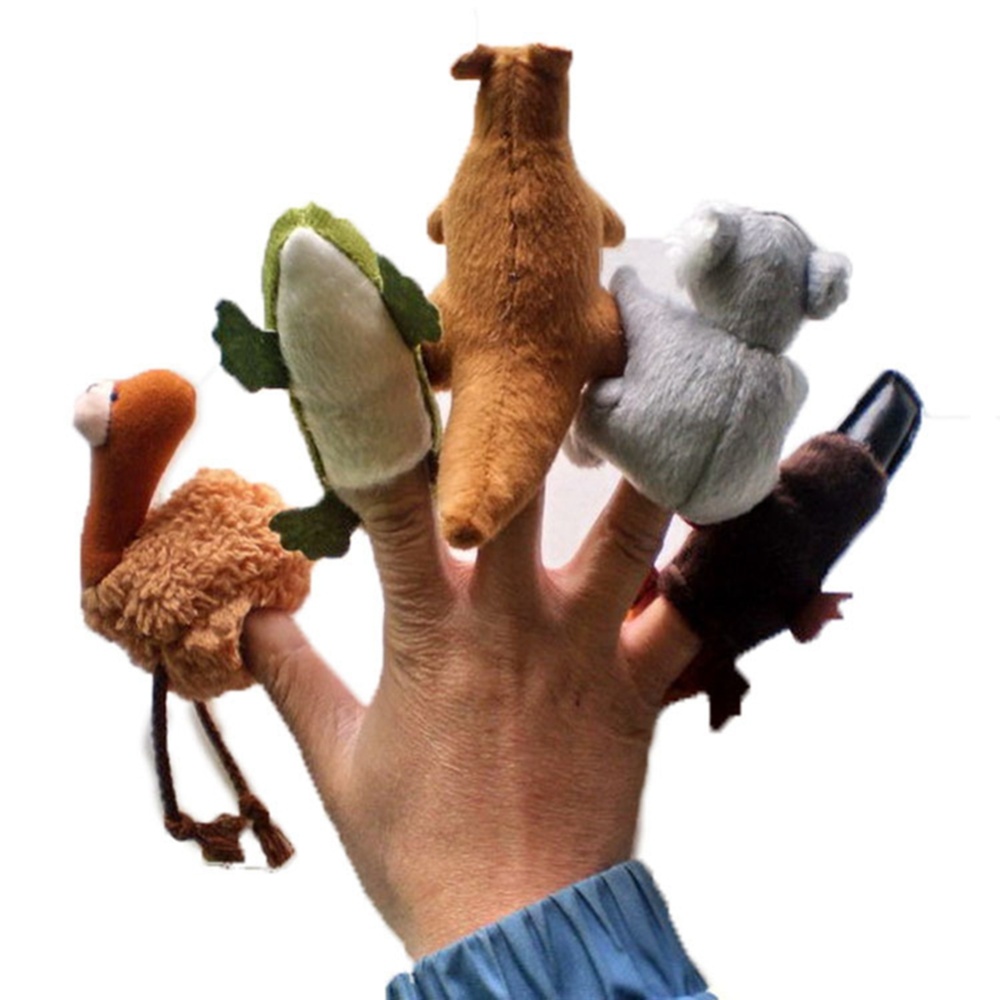 5-Piece Soft Assorted Australian Animal Finger Puppets for Children Story Time - Image 2