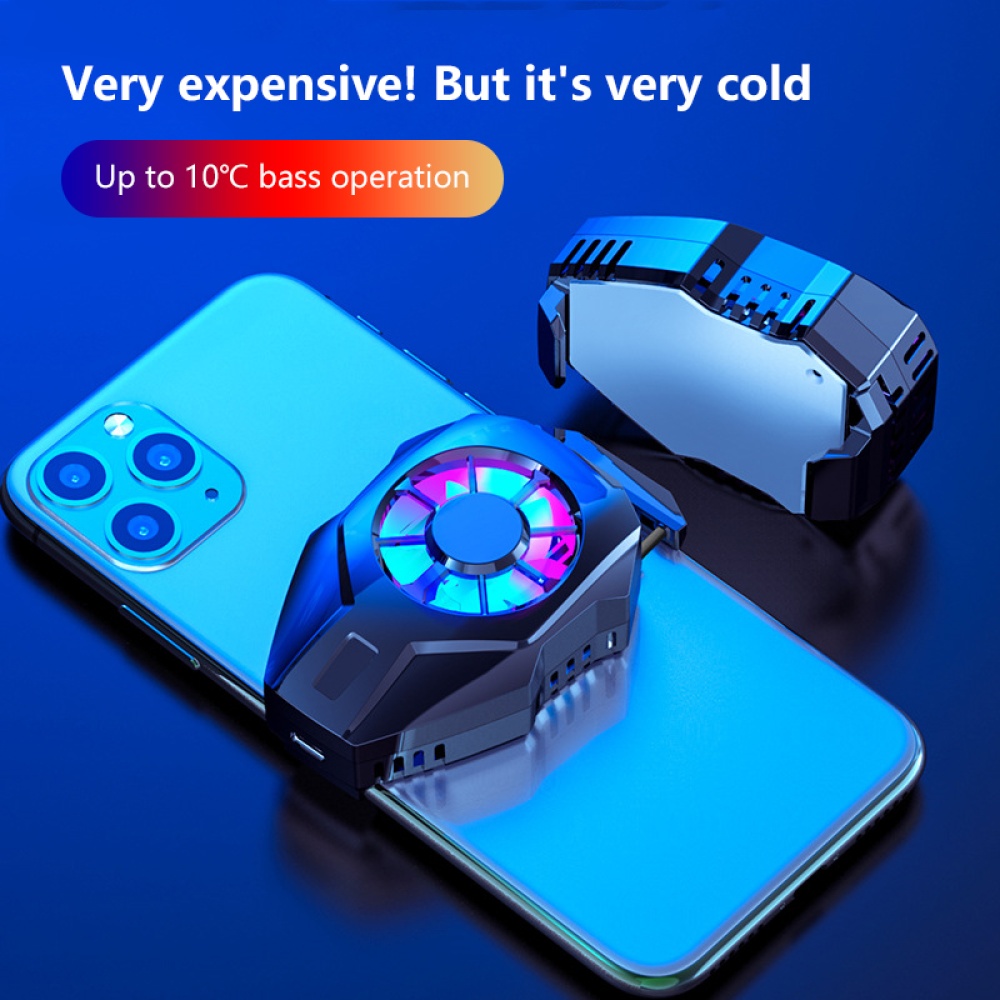 Mobile Phone Cooling Fan Gamepad Holder Bracket Radiator USB Charging For IPhone Huawei Xiaomi Tablet Silver - Image 2